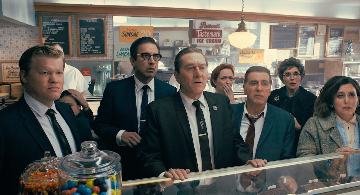 The Irishman Robert De Niro and Al Pacino React to JFK