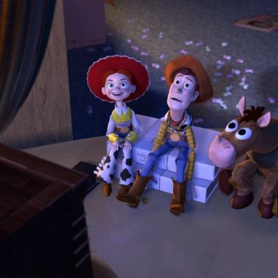 Woody Jessie and Bullseye in Toy Story 2