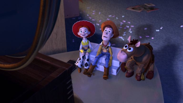 Woody Jessie and Bullseye in Toy Story 2