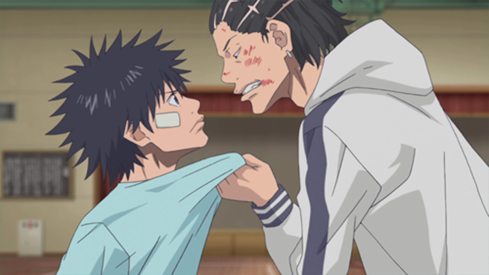 Ahiru no Sora - Kenji threatening Sora
