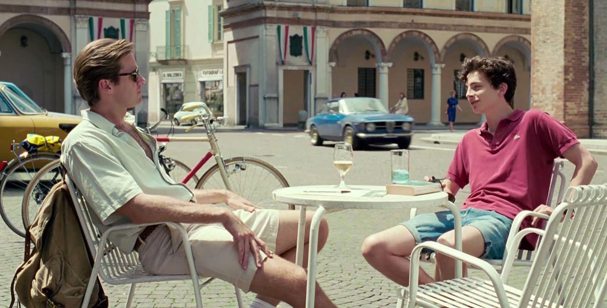 Armie Hammer and Timothee Chalamet in Call Me by Your Name