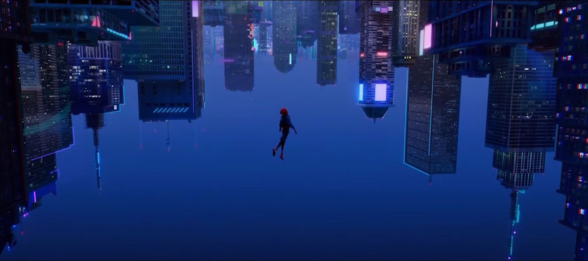 Spider-Man Into the Spider-Verse Falling Upward