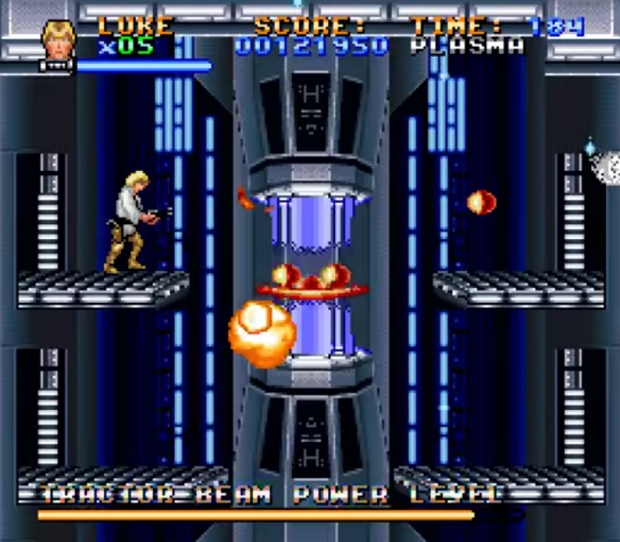Super Star Wars: Luke fight the Tractor Beam Controls