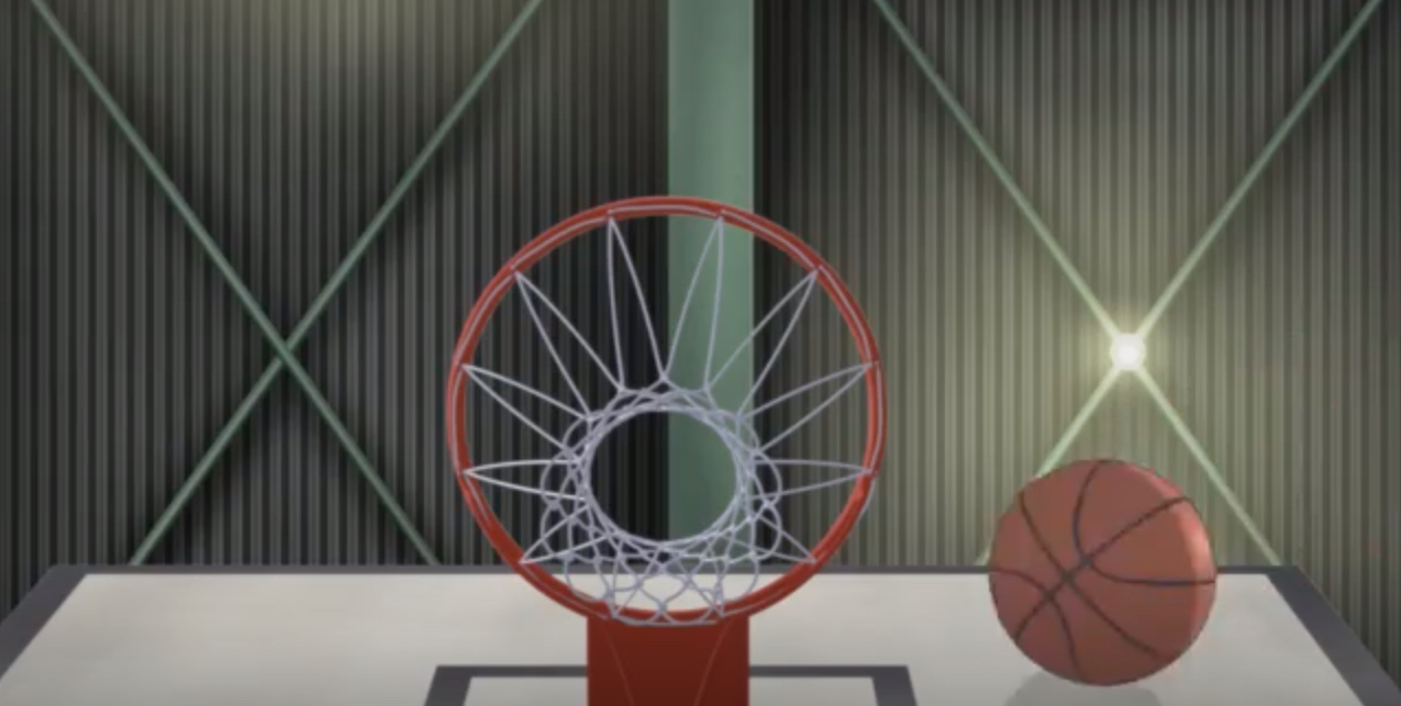 Ahiru no Sora - Basketball going into the net
