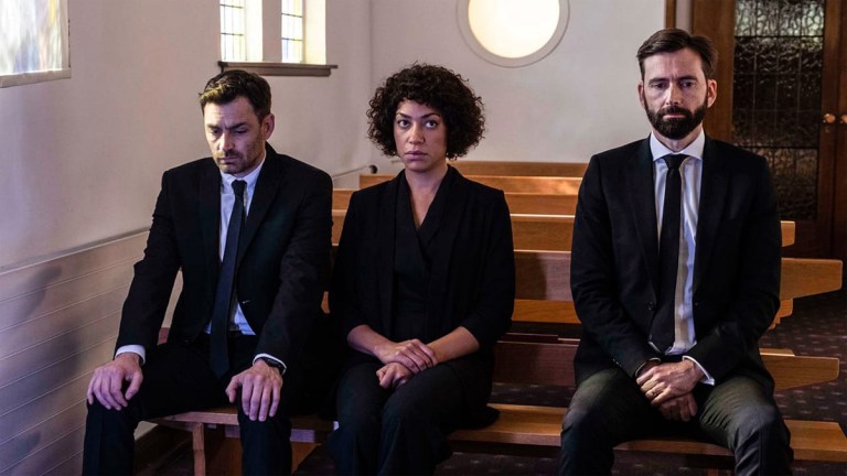 David Tennant, Cush Jumbo, Matthew McNulty in Deadwater Fell episode 2