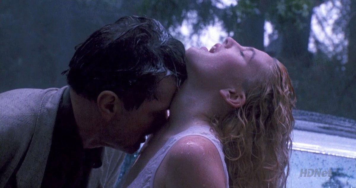 Drew Barrymore and Tom Skeritt in Poison Ivy