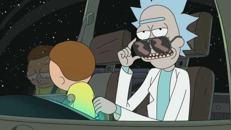 Rick and Morty Wearing Sunglasses