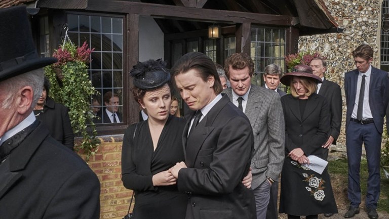 Freddie Fox and Alexa Davies in White House Farm episode 4