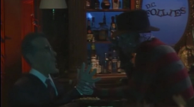 Freddy Threatens a Puppet George H. W. Bush