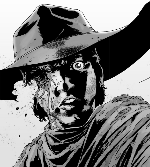 Carl the walking dead eye
