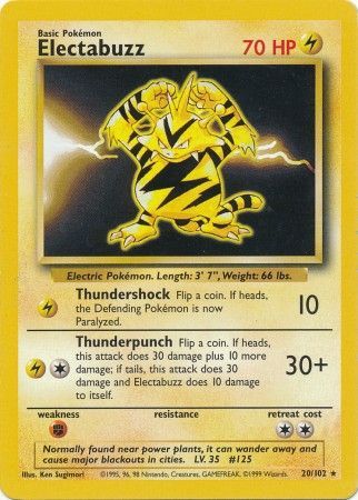 Best Pokemon Cards First Generation - Electabuzz