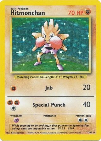 Best Pokemon Cards First Generation - Hitmonchan