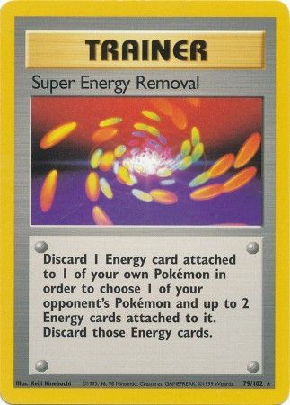Best Pokemon Cards First Generation - Super Energy Removal