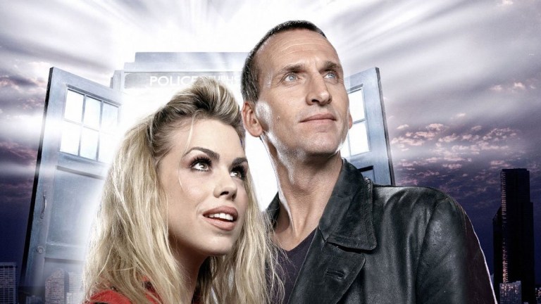 Billie Piper and Christopher Eccleston in Rose Doctor Who