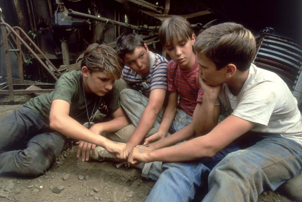Corey Feldman, Jerry O'Connell, Wil Wheaton, River Phoenix in Stand by Me (1986)