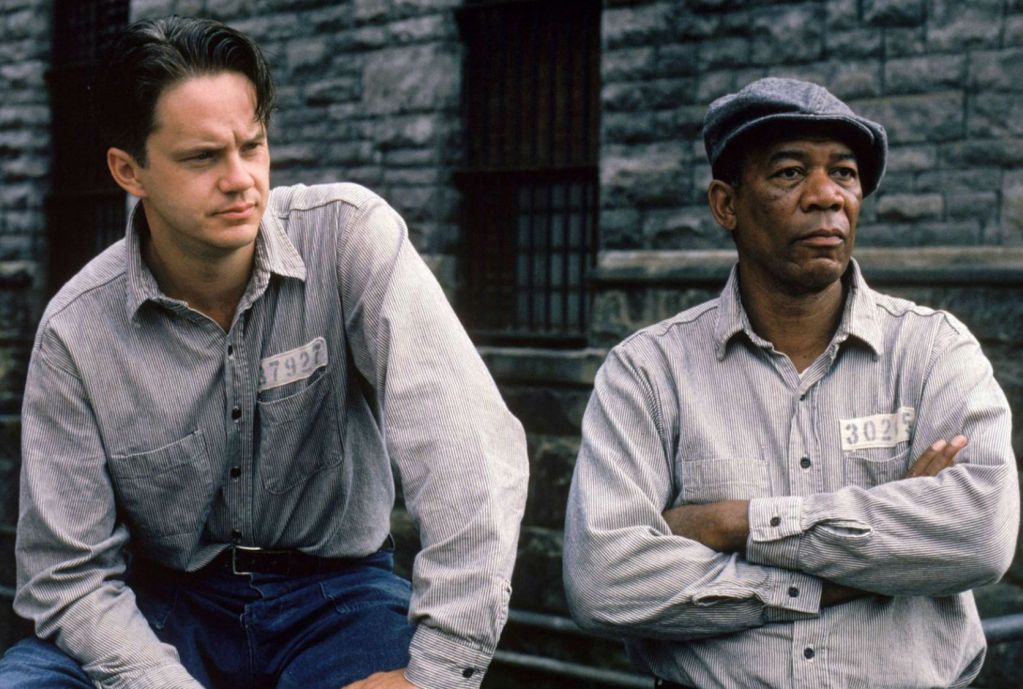 Tim Robbins and Morgan Freeman in The Shawshank Redemption (1994)