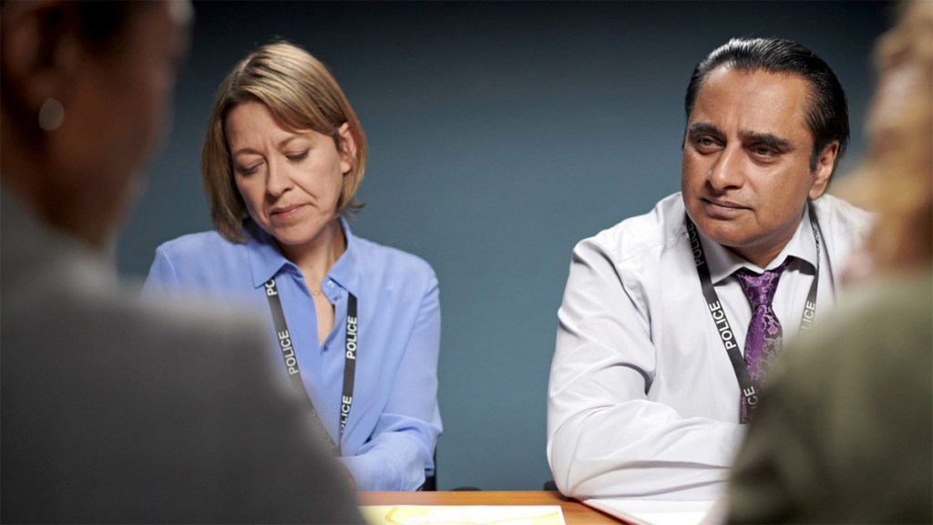 Nicola Barker and Sanjeev Bhaskar in Unforgotten