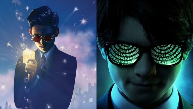 Artemis Fowl book art and movie poster comparison