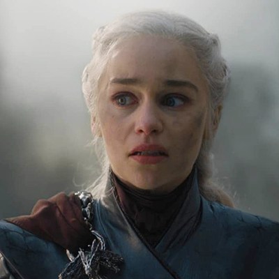 Emilia Clarke as Daenerys Targaryen on Game of Thrones