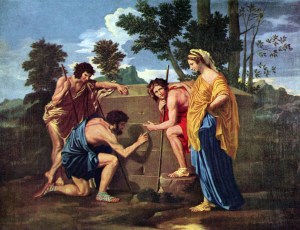 Et in Arcadia ego painting by Nicolas Poussin