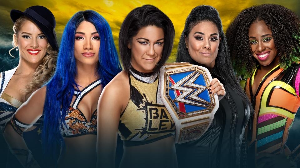 WWE WrestleMania 36: Lacey Evans vs. Sasha Banks vs. Bayley (c) vs. Tamina Snuka vs. Naomi for the WWE SmackDown Women's Championship