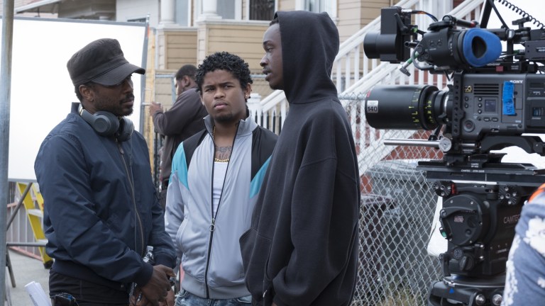 Joe Robert Cole, Isaiah John, Ashton Sanders On The Set of All Day and a Night