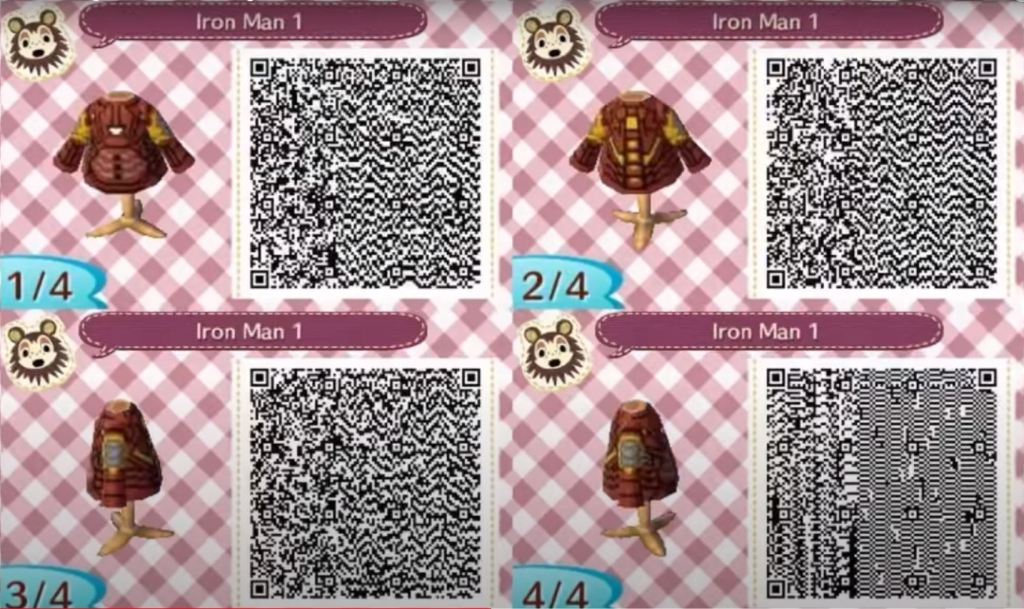 Animal Crossing QR codes - Iron Man Armor