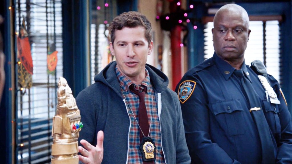 Jake y Holt en el atraco de Valloweaster en Brooklyn Nine-Nine