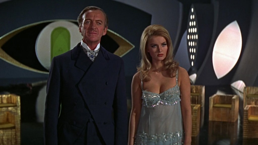 David Niven and Barbara Bouchet in Casino Royale (1967)