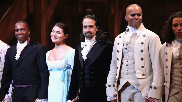 Christopher Jackson and Lin-Manuel Miranda in Hamilton