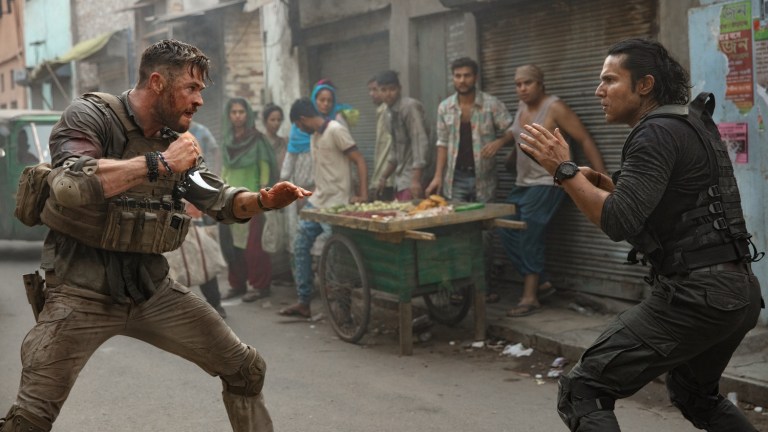 Chris Hemsworth and Randeep Hooda in Extraction