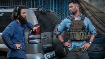 Sam Hargrave and Chris Hemsworth On the Set of Extraction