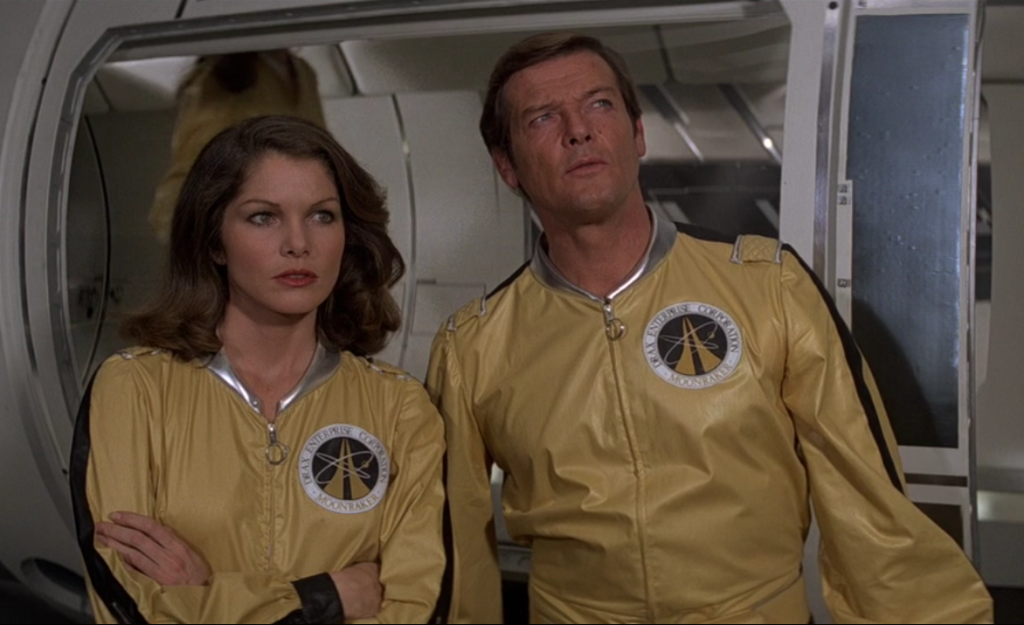 Lois Chiles and Roger Moore in Moonraker
