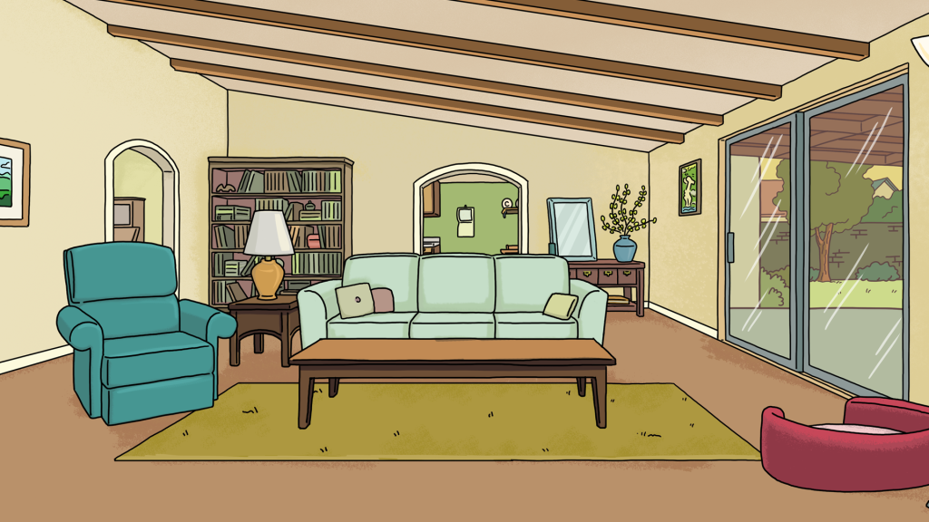 Rick and Morty Zoom Backgrounds Couch