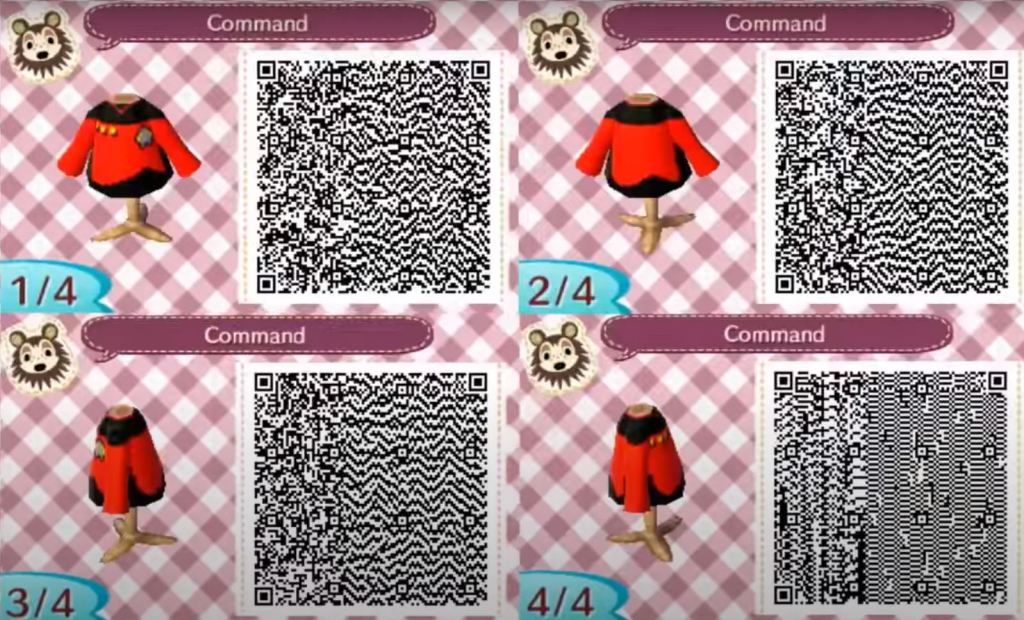 Animal Crossing QR codes - Star Trek Uniforms