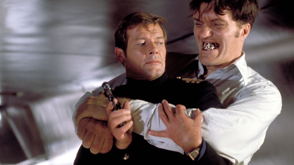 Roger Moore and Richard Kiel in The Spy Who Loved Me