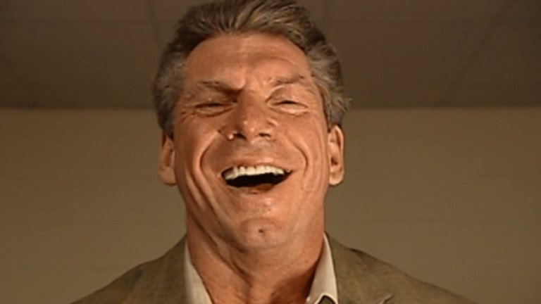 WWE's Vince McMahon laughing