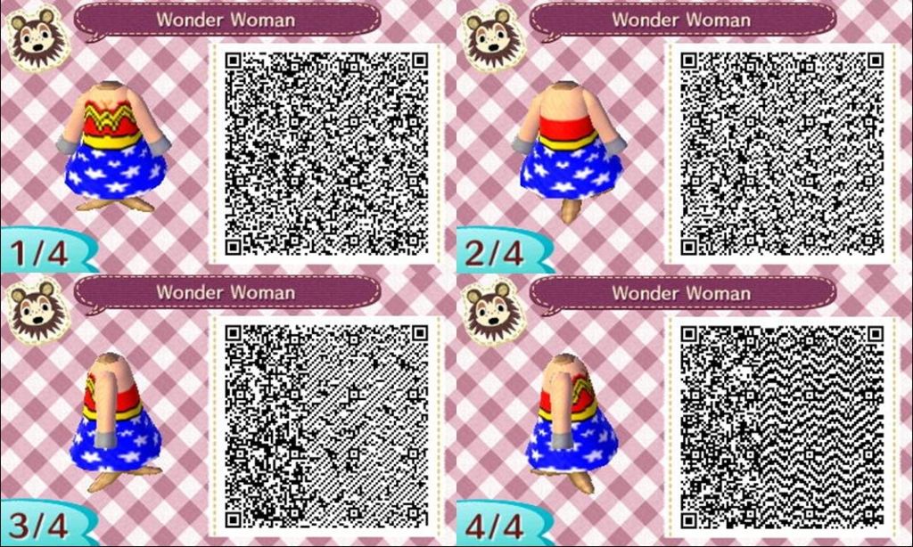 Animal Crossing QR Codes - Wonder Woman Dress