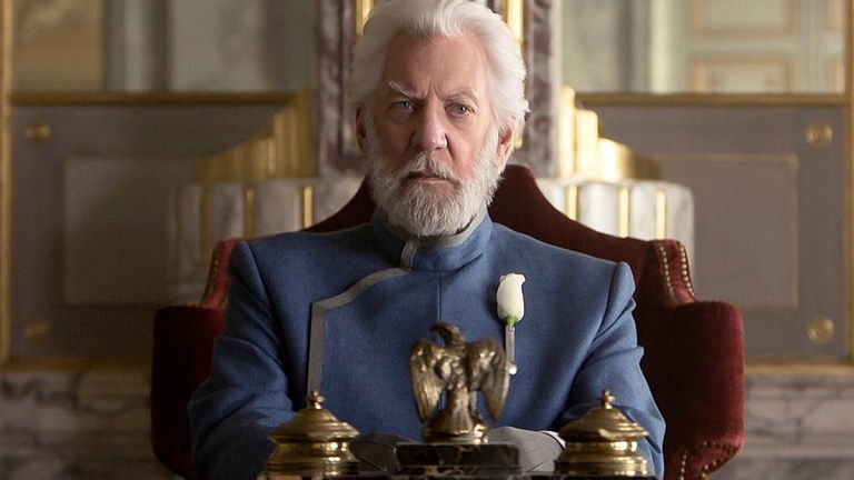 Donald Sutherland as President Snow in The Hunger Games: Mockingjay - Part 1