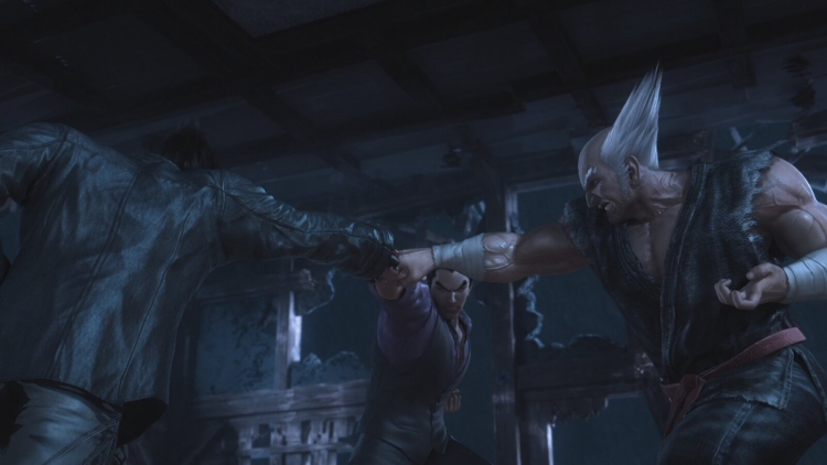 Jin Kazama, Kazuya Mishima, and Heihachi Mishima in Tekken: Blood Vengeance
