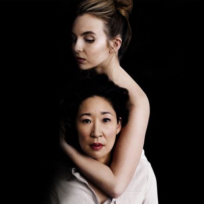Jodie Comer as Villanelle and Sandra Oh as Eve in Killing Eve