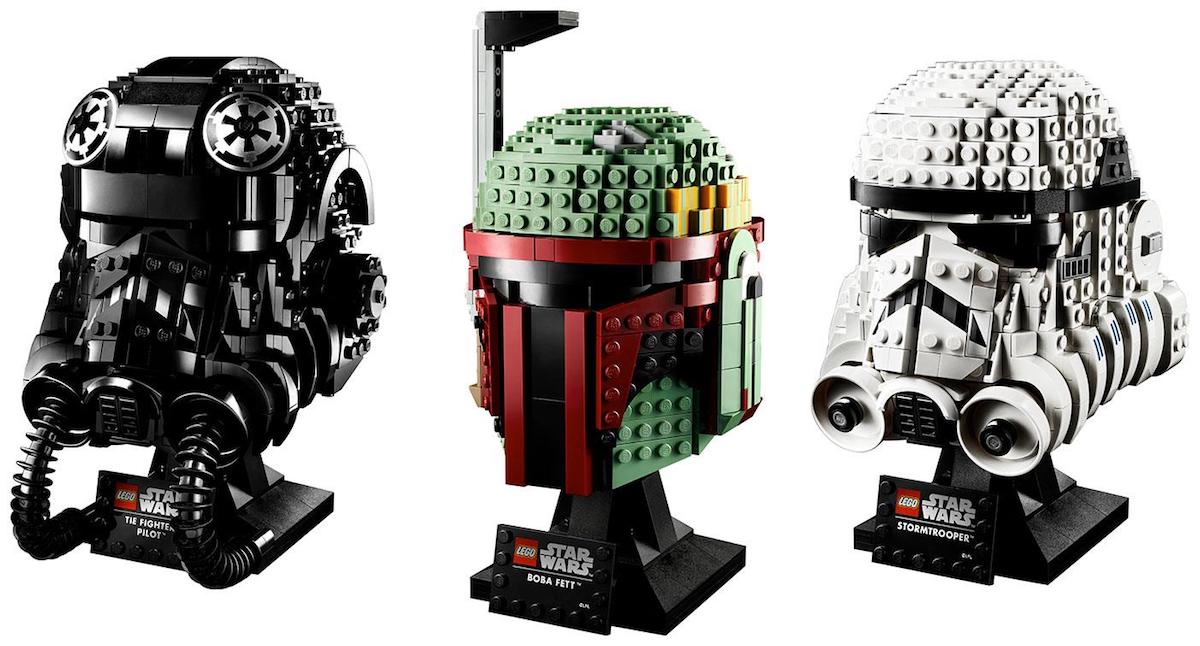 Lego 10 New Black Minifig Headgear Helmet Star Wars Stormtrooper Tie Pilot 
