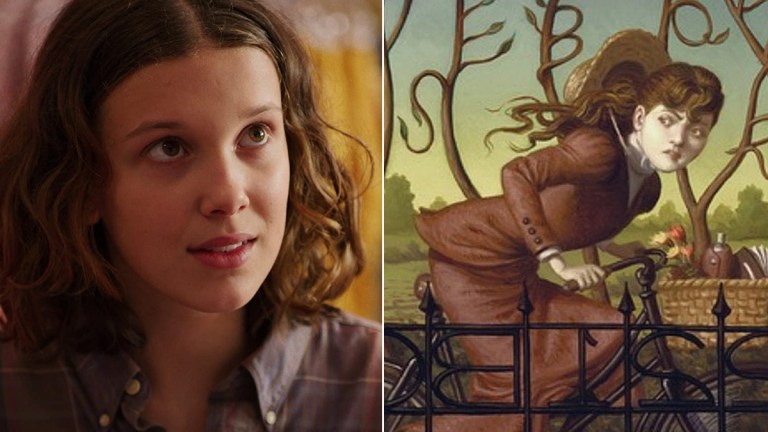 Millie Bobby Brown in Stranger Things, and The Case of the Missing Marquess cover