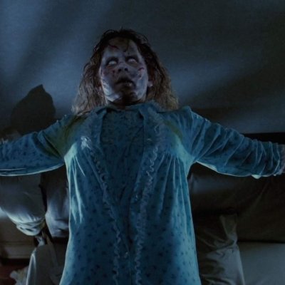 Regan levitates in The Exorcist