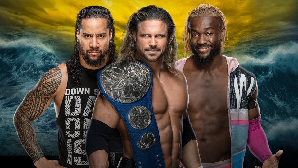 WWE WrestleMania 36: Jimmy Uso vs. John Morrison vs. Kofi Kingston in a Ladder Match for the WWE SmackDown Tag Team Championship