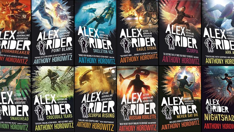 Alex Rider book covers composite