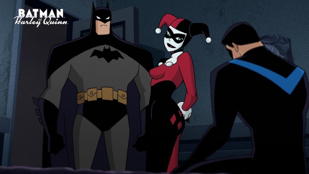 Batman, Harley Quinn, and Nightwing in Batman and Harley Quinn (2017)