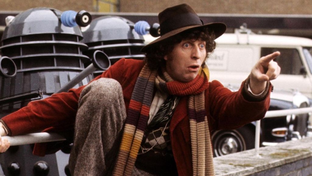 Tom Baker in Doctor Who Daleks