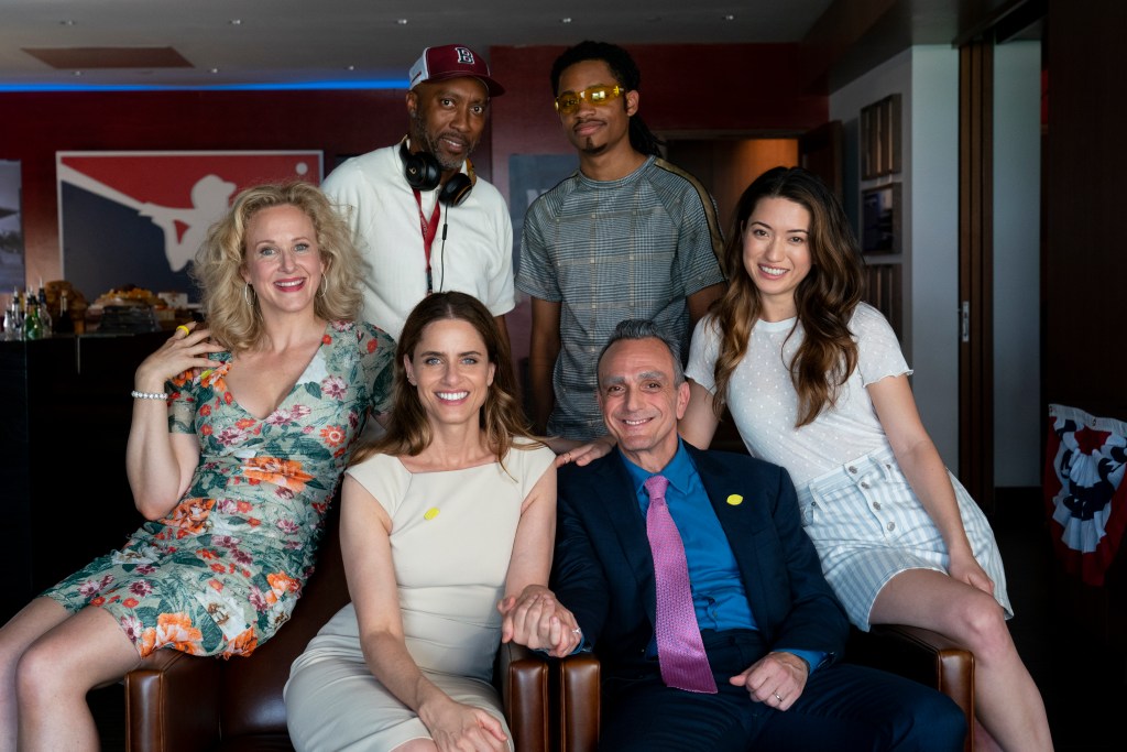 Hank Azaria as Jim Brockmire, Amanda Peet as Jules, Tyrel Jackson Williams as Charles, Director Maurice "Mo" Marable, Kate Finneran as Lucy, Reina Hardesty as Beth.