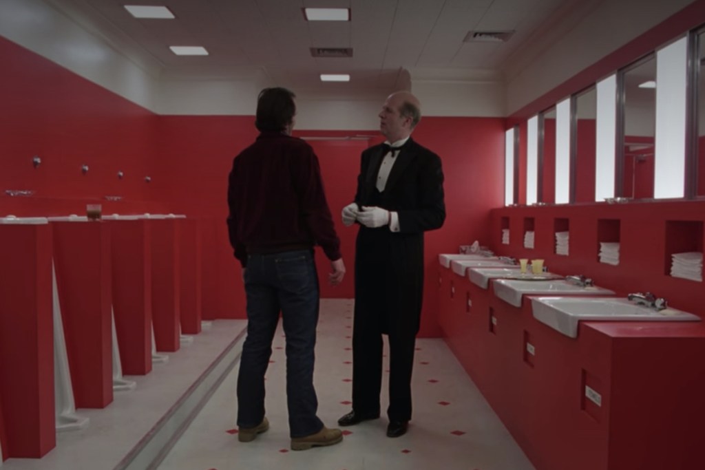 The men's bathroom in The Shining